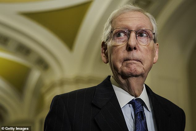 Republicans blamed Senate Minority Leader Mitch McConnell for keeping them in the dark about a major border security and foreign aid package