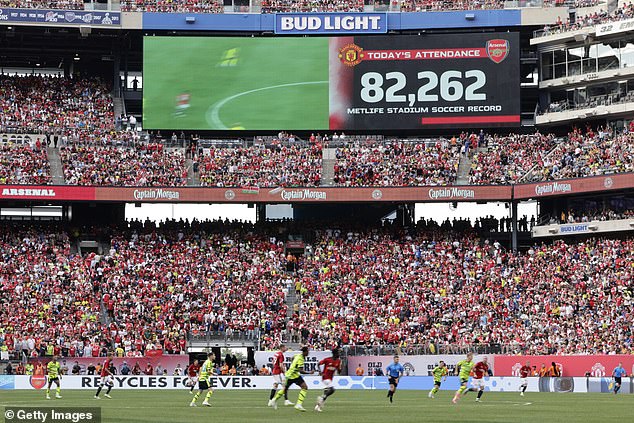 Manchester United and Arsenal played against each other in a sold-out MetLife Stadium last summer