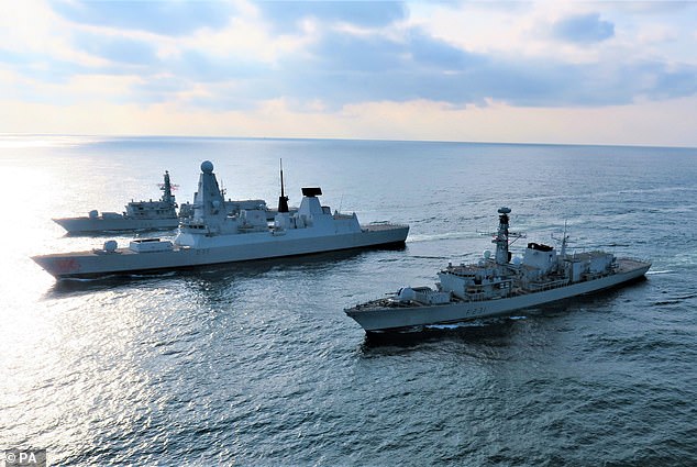 According to reports, HMS Argyll (right) is also being demolished.  It is the Navy's longest serving Type 23 frigate