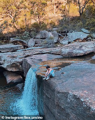 Swimmers have a choice of two pools to take a dip in: the shallow upper section above the waterfall or the deeper, larger pool at the bottom