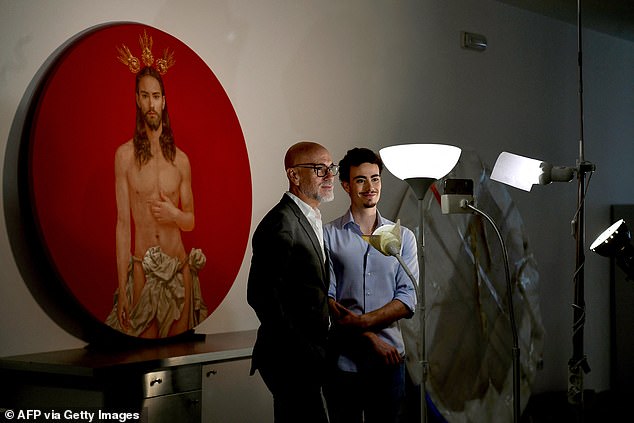 The artist told right-wing newspaper ABC that his depiction of Christ, based on an image of his son, was 