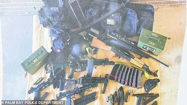 Police were then shocked to discover an arsenal of weapons in Kapas' stolen car