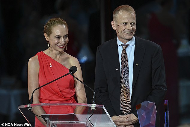 Professor Richard Scolyer AO showed little sign of his painful ordeal as he accepted his gong and delivered a moving speech to the nation on the dangers of melanoma last Thursday