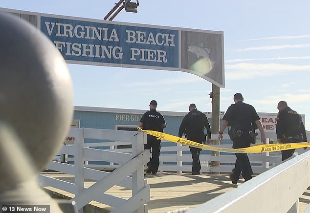 Police received a call around 6:50 a.m. on Saturday, but the challenging ocean conditions mean it has yet to be recovered