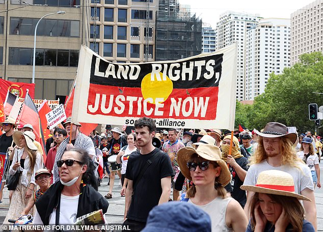 The 'Invasion Day' rally in Melbourne was the reason the police officer reportedly gave for the arrest