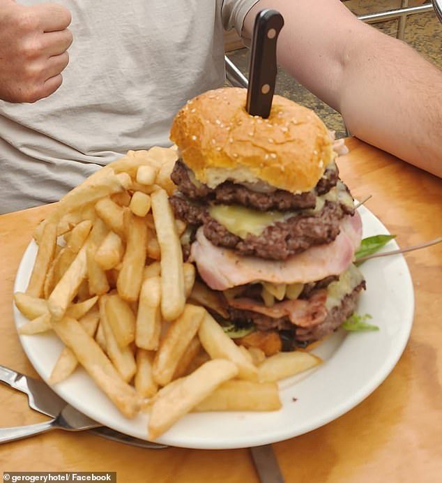 Management suspect Robert never visited the hotel because his review was accompanied by a photo of a man eating one of their challenge meals, taken from their Facebook page