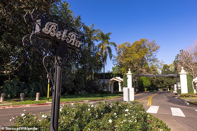 The Bel-Air area is one of the fanciest in the country