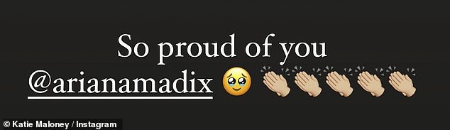 Katie Maloney added, “So proud of you @arianamadix” with several emojis.