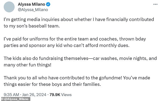 After receiving backlash, Milano defended herself on