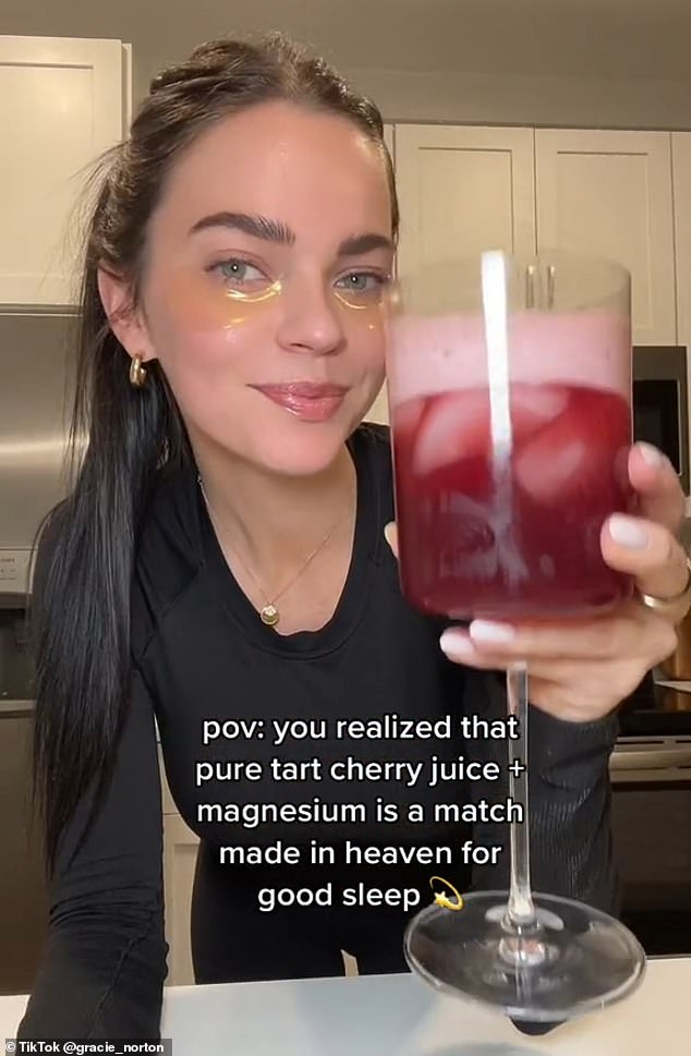 Gracie suffered from insomnia due to her polycystic ovary syndrome (PCOS) and credits the drink for helping her finally get her sleep habits back on track