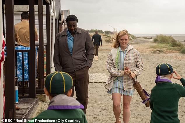 Zephryn Taitte (Cyril Robinson) pictured during filming alongside Natalie Quarry (Rosalind Clifford)