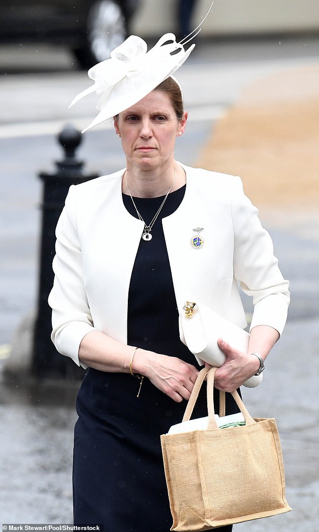 The family is supported by their staff, including loyal, long-standing nanny Maria Teresa Turrion Borrallo (pictured in May for the coronation of King Charles III)