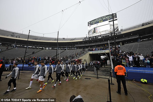 It was a terrible sight as Messi and Co faced FC Dallas in front of almost empty stands