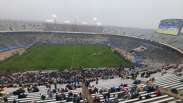 The Cotton Bowl in Dallas was mostly empty after Inter Miami's 1-0 loss in preseason friendly