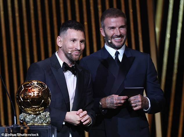 Messi receives his eighth Ballon d'Or together with Inter Miami co-owner David Beckham in Paris