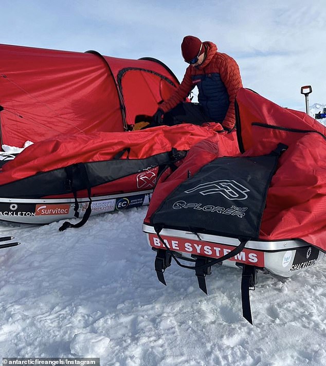 The pair documented their journey on Instagram and slept in tents during the challenge