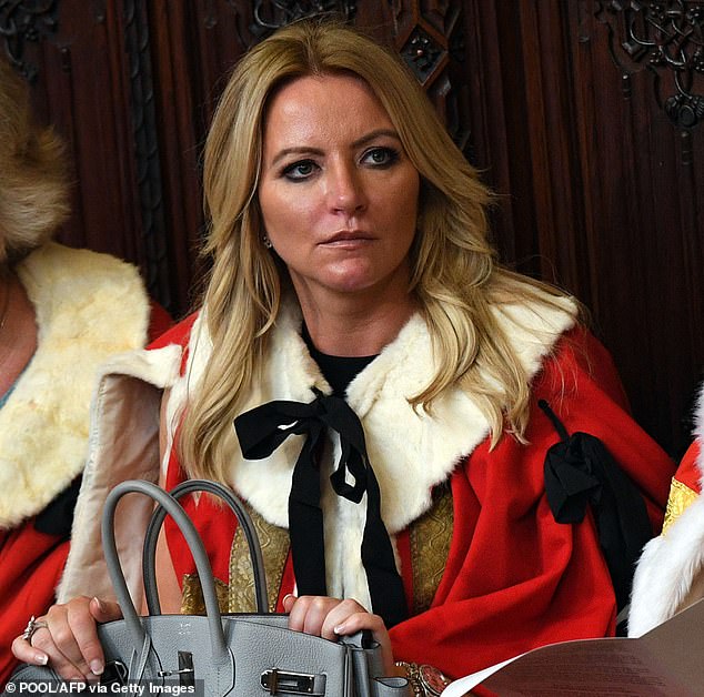 Michelle Mone, here at the State Opening of Parliament in London in June 2017, was appointed Conservative peer by then Prime Minister David Cameron in August 2015