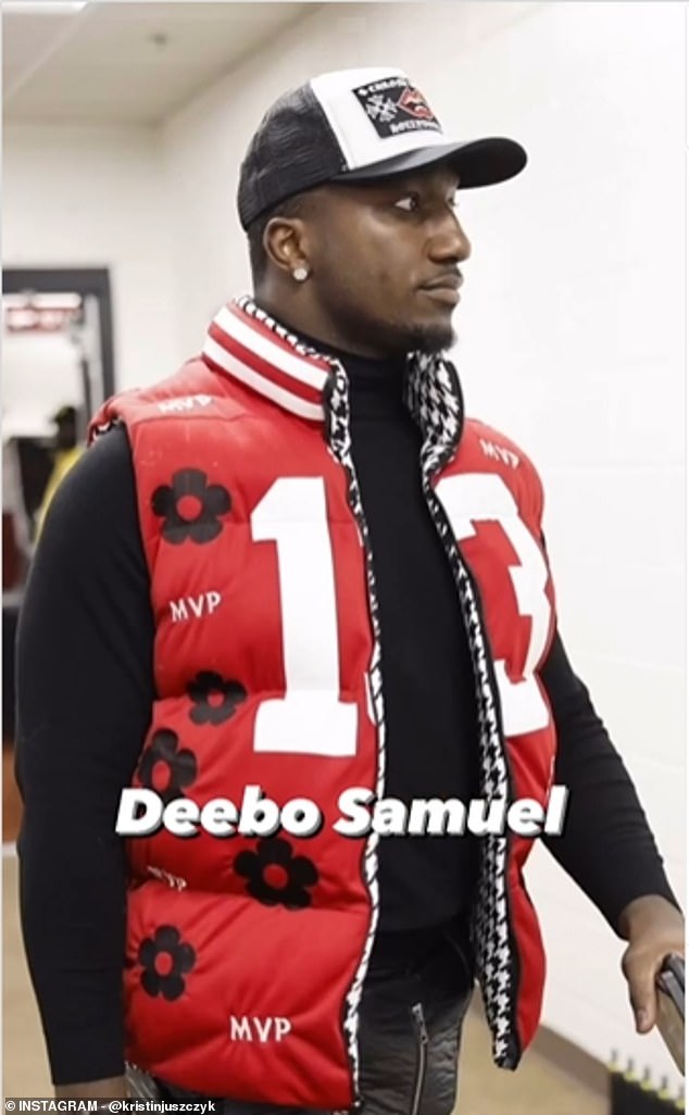 Kyle's teammates Deebo Samuel and Brandon Aiyuk soon caught up and ordered their pieces