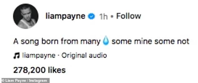 The former One Direction singer, who is now a solo artist, shared a snippet of the ballad which he said was 