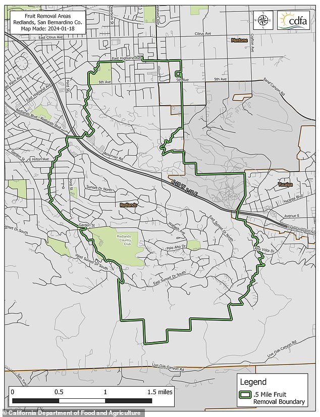 The trial will take place on properties between north and south of Interstate 10, according to a map released by officials