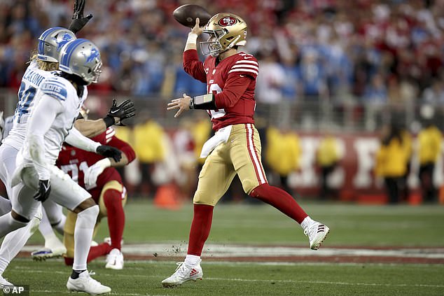 The postseason across all rounds averaged 38.5 million viewers (photo Lions vs 49ers)