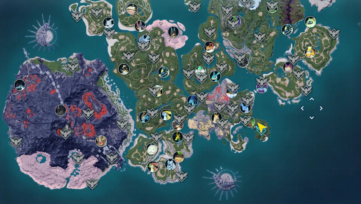 A Palworld mods shows the full map in a screenshot for Palworld.