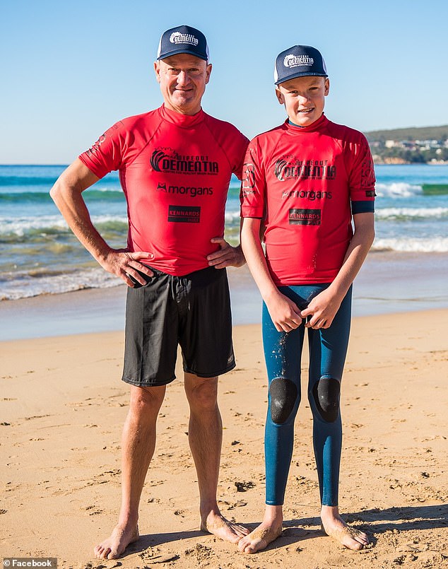 Lachie Chittenden, 18, son of former Colliers property director Peter Chittenden, still hasn't paid back the $156.77 bill he had on Jemma's AmEx card (father and son pictured together at a 2019 charity event)