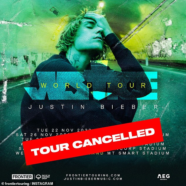 He embarked on a world tour in 2022 in support of both Justice and his 2020 album Changes, but it was canceled in March 2023.