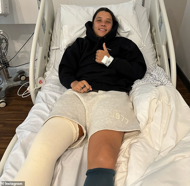 The 30-year-old recently posted a photo of herself giving the thumbs up from her hospital bed after undergoing surgery on the injury that robbed her of her Olympic dream.