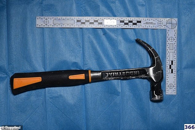 Sako used this hammer to smash her way into Celeste Manno's bedroom