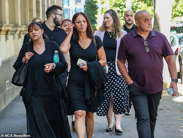 Mrs Manno's mother, Aggie Di Mauro (centre), urged Judge Jane Dixon to give her daughter the justice she deserved