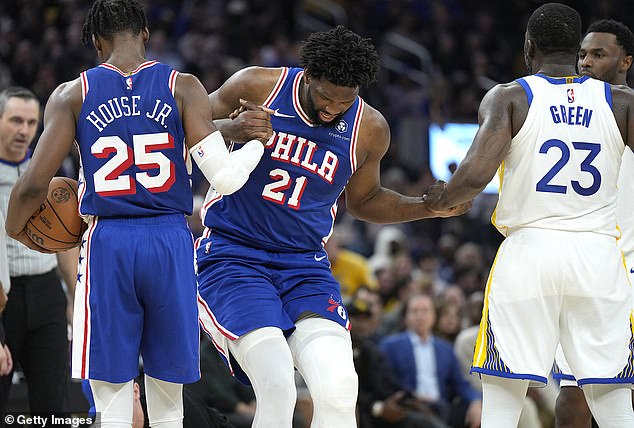 Embiid limped back to the locker room, but was under his own power when he left the court