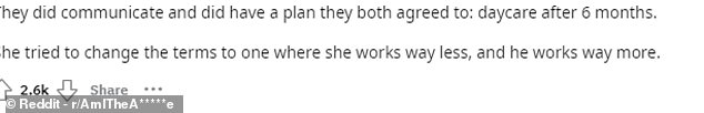 Nearly 6,000 comments poured in from sympathetic Reddit users condemning the woman's behavior and praising the man for his efforts to repair the crumbling marriage