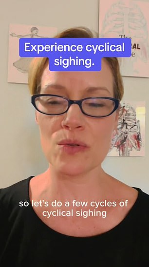 Christine Schneider, a manual voice specialist at The Visceral Voice, shared a clip on TikTok demonstrating cyclical sighing