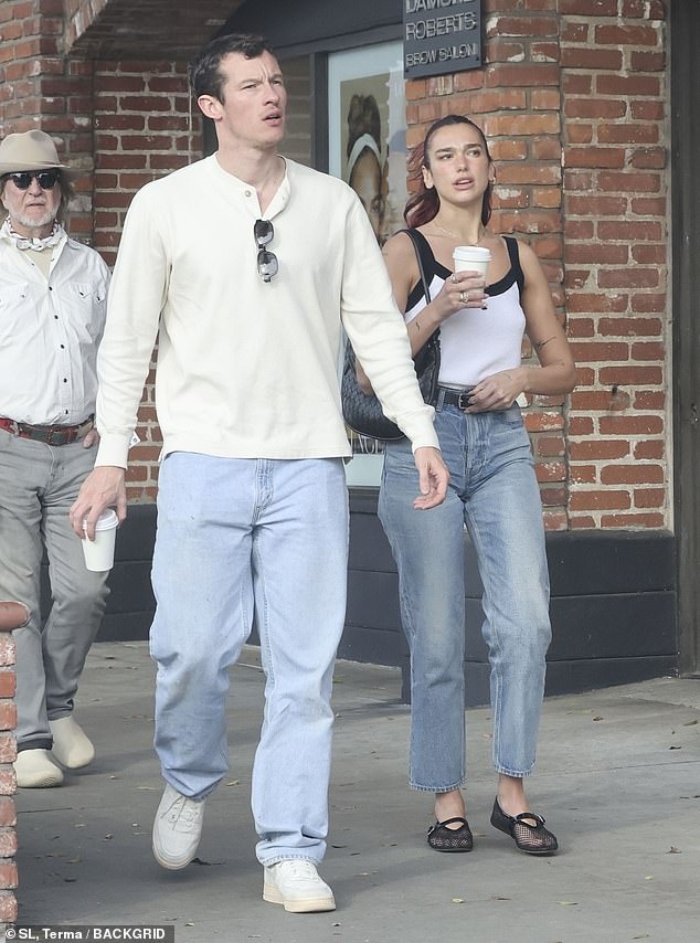 The actor is rumored to be dating Dua after the pair were reportedly spotted at a fun party in Beverly Hills for Masters Of The Air