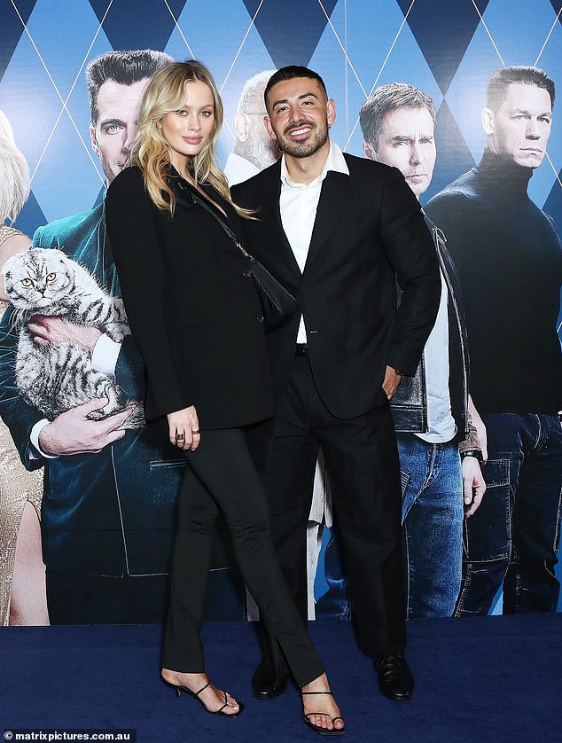 Heavily pregnant Simone Holtznagel also appeared at the star-studded event, with partner Jono Castano on her arm.  Both shown