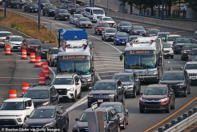 Boston came in after New York, DC and San Francisco.  Drivers lost no less than 86 hours in rush hour traffic here last year