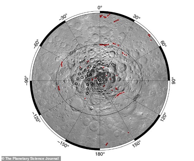 Space agencies are generally interested in landing on the southern part of the moon (pictured) because of the rich reserves of water ice there