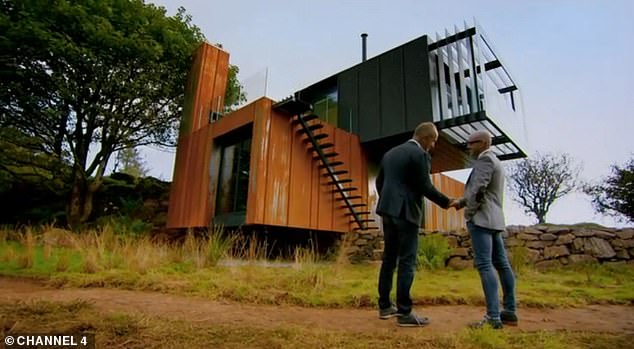 Patrick decided that a spot on his family's farm would be the perfect place to build this impressive project out of shipping containers, which many thought impossible.  Pictured with Kevin