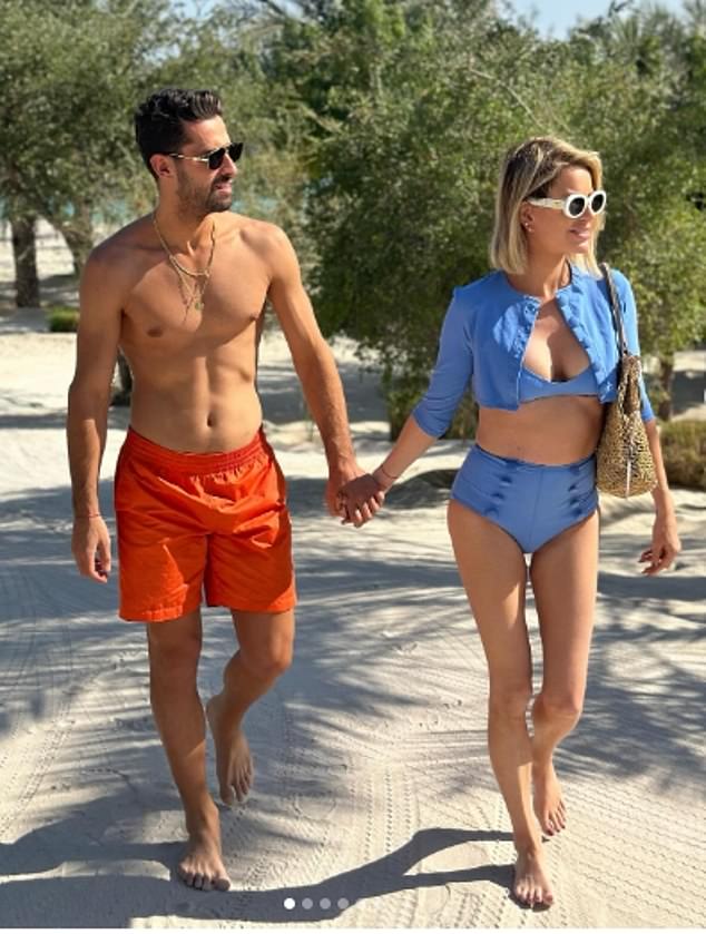 The couple's romantic getaway comes two months after Caroline underwent cosmetic surgery