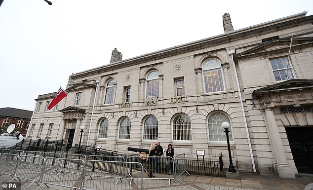 Councilor Atkin was attending a Better Lives Committee meeting at Rotherham Town Hall (pictured) when he fell asleep during a briefing on the current state of child sexual exploitation (CSE) in the area.