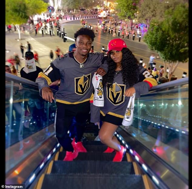 Ruggs (left) and his girlfriend, Kiara Je'nai Kilgo-Washington (right), were injured in the wreck