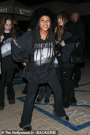 Their eldest daughter North and her friends all wore matching long-sleeved oversized Vultures shirts to celebrate the upcoming release of Ye's album Vultures