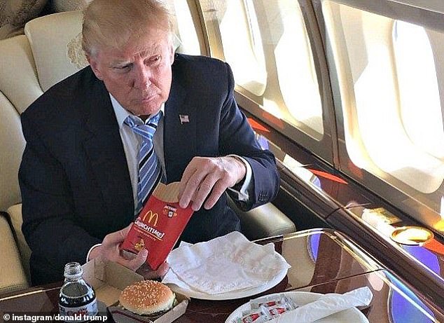 The former president's fondness for fast food is known around the world.  He told Fox News that due to his busy schedule he doesn't have time to eat like a normal person would, but did not reveal what his diet consists of.