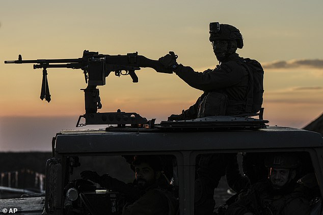 An Israeli soldier takes position on the border with the Gaza Strip in southern Israel, Monday, January 29, 2024