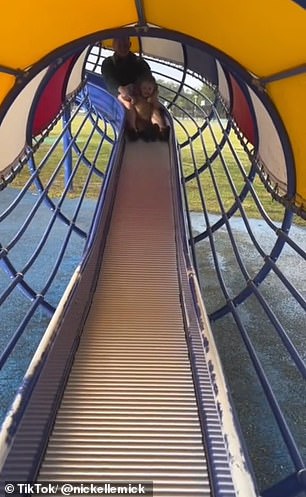 The mum showed off a series of videos highlighting her favorite things from the huge playground