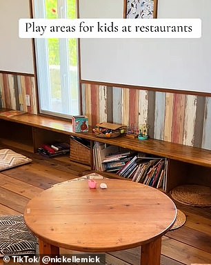 As well as a play area for children in restaurants