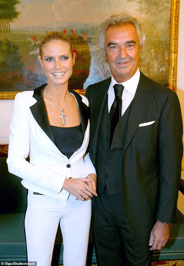 When discussing her lack of type when it came to dating, she said, “Look at my past.  I don't have a species.  I've been with someone who was bald, very old, long hair, skinny (pictured with Briatore in 2003)