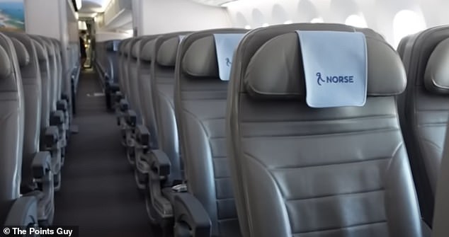 Senior marketing manager Liam Spencer puts the Norwegian economy cabin to the test