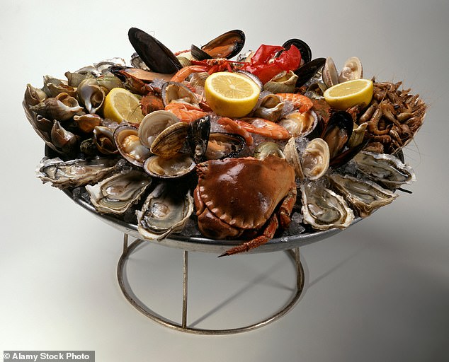 The couple ate a seafood platter at a chic location in central London, and one of them became seriously unwell